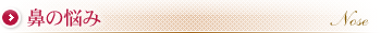 鼻の悩み