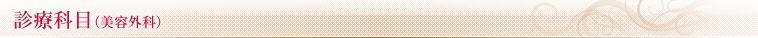 診療科目(美容外科)